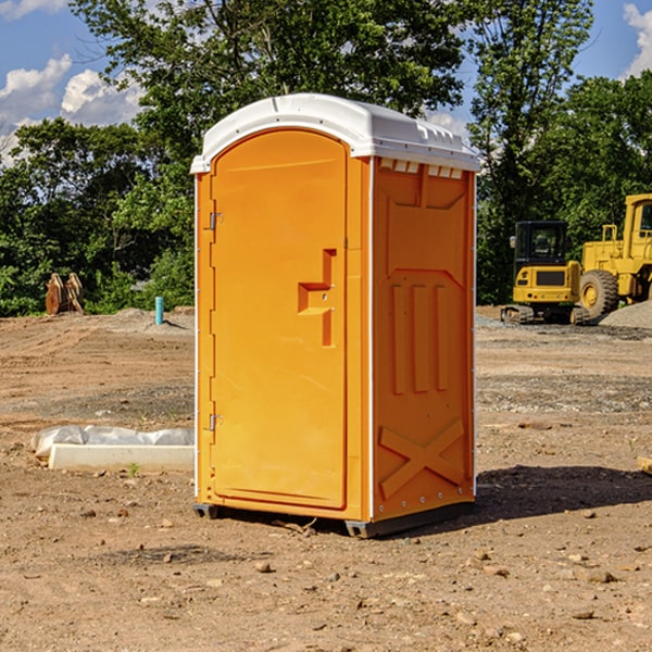 how often are the porta potties cleaned and serviced during a rental period in Koochiching County MN